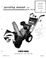Yard-Man 7090-1 Snow Blower Owners Manual by MTD page 1