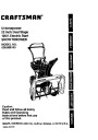 Craftsman 247.886140 22-Inch Snow Blower Owners Manual page 1