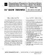 MTD 313-205 313-230 20-Inch Snow Blower Owners Manual page 1