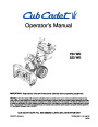 MTD Cub Cadet 724 WE 522 WE Snow Blower Owners Manual page 1