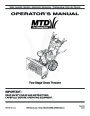 MTD 769-03244 Snow Blower Owners Manual page 1