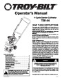 MTD Troy-Bilt TB144 Garden Cultivator Lawn Mower Owners Manual page 1