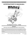 MTD White Outdoor H Style Snow Blower Owners Manual page 1