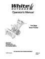 MTD White Outdoor OGST-3106 Snow Blower Owners Manual page 1