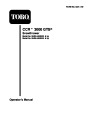 Toro CCR 3000 GTS 38430 38435 20 Inch Single Stage Snow Blower Operators Manual 1999 page 1