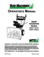 Yard Machines E600E E610E E640F E660G Snow Blower Owners Manual, MTD page 1