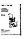 Craftsman 536.884790 22-Inch Snow Blower Owners Manual page 1