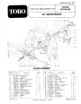 Toro 38052 521 Snowblower Operators Manual, 1986 page 1