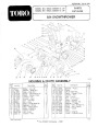 Toro 624 824 828 Power Shift 38513 38543 38574 Snow Blower Parts Catalog, 1992 page 1