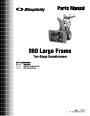 Simplicity 960 9 HP 1694435 1694439 Large Frame Two Stage Snow Blower Owners Manual page 1