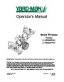 Yard-Man 31AE633E401 31AE663H401 Snow Blower Owners Manual by MTD page 1