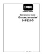 Toro Commercial Products Maintenance Guide Groundsmaster 345 325 D 97911SL page 1