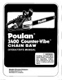 Poulan 3400 Counter Wibe Chainsaw Owners Manual page 1