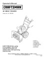 Craftsman 247.881900 28-Inch Snow Blower Owners Manual page 1