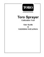 Toro Toro Sprayer Calibration Tool Catalog page 1