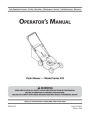 MTD 410 Push Lawn Mower Owners Manual page 1
