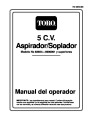 Toro 62924 5 hp Lawn Vacuum Blower Operators Manual, 1996-2000 – Spanish page 1