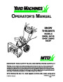 Yard Machines E600E E610E E640F E660G E6C0F Snow Blower Owners Manual MTD page 1