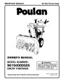 Poulan 96194000505 424017 Snow Blower Owners Manual page 1