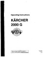 Kärcher K 2000 G Gasoline Power High Pressure Washer Owners Manual page 1