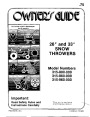 MTD 315-800 860 960 000 26 33-Inch Snow Blower Owners Manual page 1