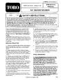 Toro 38052 521 Snowblower Operators Manual, 1992 page 1