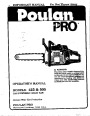 Poulan Pro 425 505 Chainsaw Owners Manual page 1