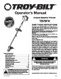 MTD Troy-Bilt TB70FH 2 Cycle Gasoline Trimmer Owners Manual page 1