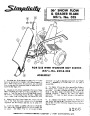 Simplicity 335 36-Inch Snow Blower Owners Manual page 1