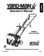 Yard-Man 769-03412 Electric Snow Blower Owners Manual by MTD page 1