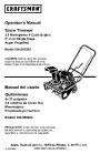 Craftsman 536.885202 21-Inch Snow Blower Owners Manual page 1