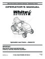 MTD White Outdoor 616 Hydrostatic Tractor Lawn Mower Owners Manual page 1