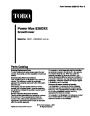 Toro Power Max 828OXE 38637 Snow Blower Parts Catalog, 2008 page 1
