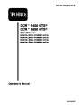 Toro CCR 2450 3650 GTS 38413 38419 38440 38445 Snow Blower Operators Manual, 2001 page 1