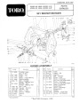 Toro 38052 Toro 38054 521 Snowblower Operators Parts Catalog, 1993 page 1