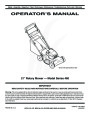 MTD 460 21 Inch Rotary Mower Lawn Mower Owners Manual page 1