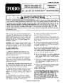 Toro 624 824 828 Power Shift 38513 38543 38574 Snow Blower Operators Manual, 1992 page 1
