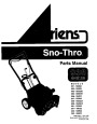 Ariens Sno Thro 001 2 3 4 6 7 8 9 301 2 3 Snow Blower Parts Manual page 1