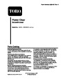 Toro Power Clear 38585 Snow Blower Parts Catalog, 2008 page 1