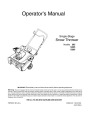 MTD 262 S235 S265 Snow Blower Owners Manual page 1