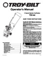 MTD Troy-Bilt TB144 4 Cycle Gardern Cultivator Lawn Mower Owners Manual page 1