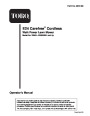 Toro 20052 18-Inch E24 Carefree Cordless Electric Lawn Mower Operators Manual, 2001 page 1