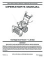 MTD C D Style Snow Blower Owners Manual page 1