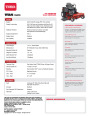 Toro TITAN ZX4800 Engine Construction Kohler Courage PRO Specifications page 1