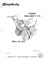 Simplicity 430 7 HP Two Stage Snow Blower Owners Manual page 1