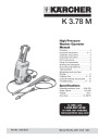 Kärcher K 3.78 M Electric Power High Pressure Washer Owners Manual page 1