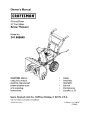Craftsman 247.886640 24-Inch Snow Blower Owners Manual page 1
