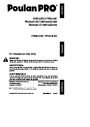 Poulan Pro PP3816 AV PP4218 AV Chainsaw Owners Manual page 1