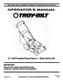 MTD Troy-Bilt 560 Series 21 Inch Self Propelled Rotary Lawn Mower Owners Manual page 1