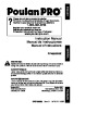 Poulan Pro PP4620AVX Chainsaw Owners Manual page 1